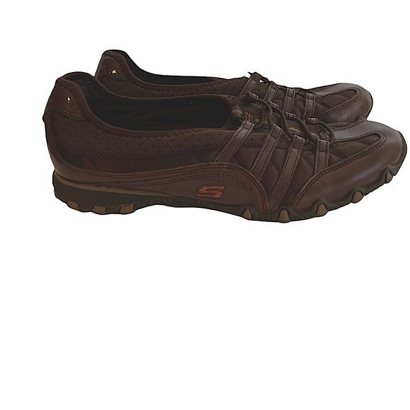 Skechers Women’s Slip-Ons Elastic Bungee Pull Laces Sz 7.5 USA Brown - Picture 5 of 12